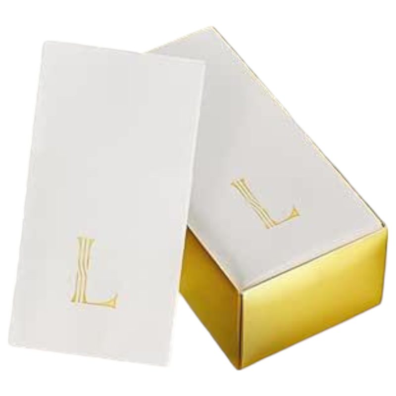 Linen Feel Mongrammed Napkins Paper 50 Pack 12 x 17 Gold Foil Letter L Napkins Disposale Initial Guest Towels For Wedding Bathroom Party Baby Shower Or Event Photoroom Photoroom